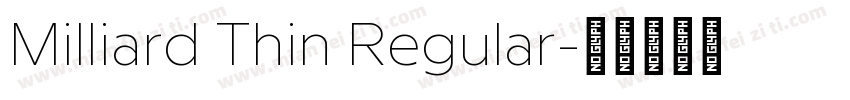 Milliard Thin Regular字体转换
